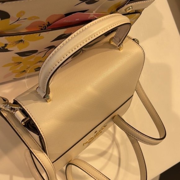 Kate Spade Staci Square Crossbody Saffiano Leather Parchment - Picture 10 of 16